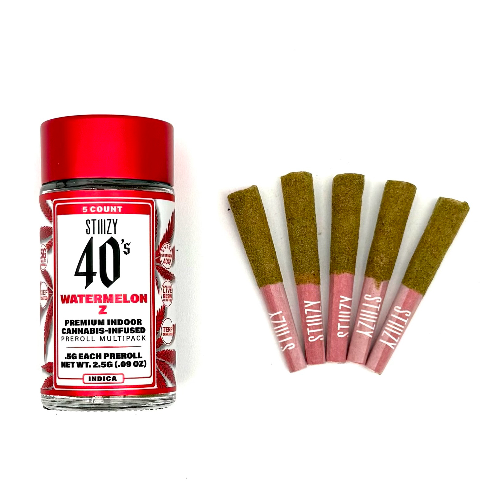 Stiiizy 40's Prerolls 2.5g  (5 Joints)